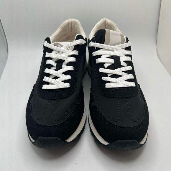 CUSHIONAIRE Women's lace up Nylon Sneaker +Comfort Foam 8 BLACK - Picture 2 of 7